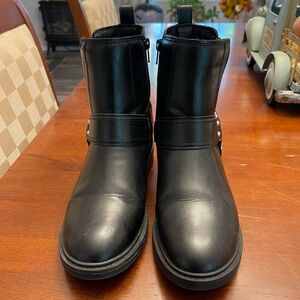 Old Navy Black Ankle Boots with Buckle Detail - Women’s size 8.5